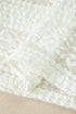 Sheer Lace Textured Patchwork Short Sleeve Top