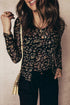 Sheer Mesh Floral Long Sleeve Button Front Cardigan