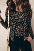 Sheer Mesh Floral Long Sleeve Button Front Cardigan