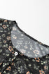 Sheer Mesh Floral Long Sleeve Button Front Cardigan