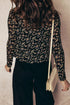 Sheer Mesh Floral Long Sleeve Button Front Cardigan