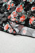 Sheer Mesh Floral Print Long Sleeve Crew Neck Top