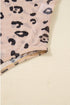Sheer Mesh Leopard Print Mock Neck Long Sleeve Bodysuit
