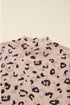 Sheer Mesh Leopard Print Mock Neck Long Sleeve Bodysuit