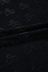 Sheer Mesh Long Sleeve Bow Pattern Top