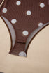 Sheer Mesh Polka Dot Long Sleeve Mock Neck Bodysuit