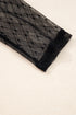 Sheer Mesh Polka Dot Square Neck Long Sleeve Bodysuit