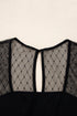 Sheer Mesh Polka Dot Square Neck Long Sleeve Bodysuit