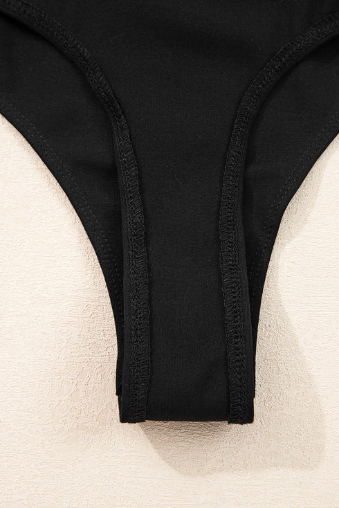 Sheer Mesh Polka Dot Square Neck Long Sleeve Bodysuit