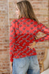 Sheer Mesh Rugby Style Long Sleeve Top