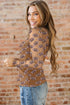 Sheer Mesh Rugby Style Long Sleeve Top