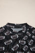 Sheer Mesh Rugby Style Long Sleeve Top