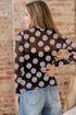 Sheer Mesh Rugby Style Long Sleeve Top