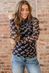Sheer Mesh Rugby Style Long Sleeve Top