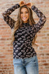 Sheer Mesh Rugby Style Long Sleeve Top