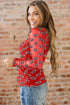 Sheer Mesh Rugby Style Long Sleeve Top