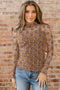 Sheer Mesh Rugby Style Long Sleeve Top