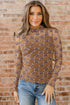 Sheer Mesh Rugby Style Long Sleeve Top