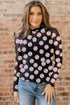 Sheer Mesh Rugby Style Long Sleeve Top