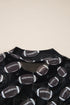 Sheer Mesh Rugby Style Long Sleeve Top