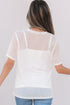 Sheer Mesh Short Sleeve Crew Neck Top