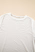 Sheer Mesh Short Sleeve Crew Neck Top