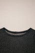 Sheer Metallic Glitter Mesh Fitted Long Sleeve Top