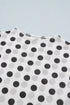 Sheer Polka Dot Mesh Stand Neck Long Sleeve Top