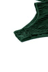 Sheer Polka Dot Ribbed Velvet Long Sleeve Bodysuit