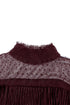 Sheer Polka Dot Ribbed Velvet Long Sleeve Bodysuit