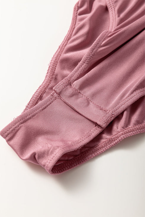 Sheer Textured Floral Wrap V Neck Sleeveless Bodysuit