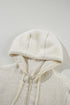 Sherpa Fleece Zip Front Drawstring Hood Drop Shoulder Pocketed Jacket