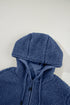 Sherpa Fleece Zip Front Drawstring Hood Drop Shoulder Pocketed Jacket