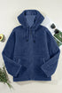 Sherpa Fleece Zip Front Drawstring Hood Drop Shoulder Pocketed Jacket