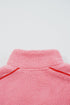 Sherpa Half Zip Contrast Piping Stand Collar Pocketed Drop Shoulder Sweatshirt