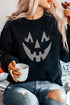Shimmer Graphic Print Long Sleeve Crew Neck Sweatshirt