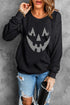 Shimmer Graphic Print Long Sleeve Crew Neck Sweatshirt