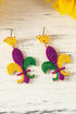 Shimmering Beaded Statement Dangle Drop Earrings