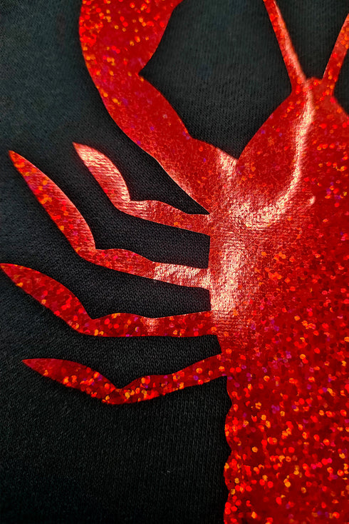 Shimmering Crawfish Graphic Crew Neck Short Sleeve Tee