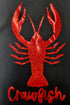 Shimmering Crawfish Graphic Crew Neck Short Sleeve Tee