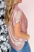 Shimmering Crinkle Texture Short Sleeve Button Down Shirt