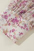 Shimmering Floral Print Collared Button Down Blouse