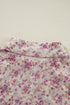 Shimmering Floral Print Collared Button Down Blouse