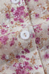 Shimmering Floral Print Collared Button Down Blouse