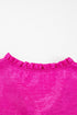 Shimmering Frilled V Neck Puff Sleeve Babydoll Blouse