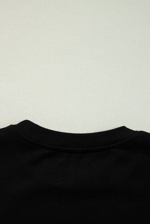 Shimmering Ghost Graphic Relaxed Fit Pullover Sweatshirt