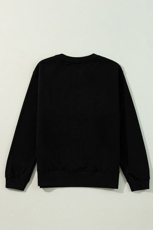 Shimmering Ghost Graphic Relaxed Fit Pullover Sweatshirt
