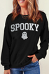 Shimmering Ghost Graphic Relaxed Fit Pullover Sweatshirt