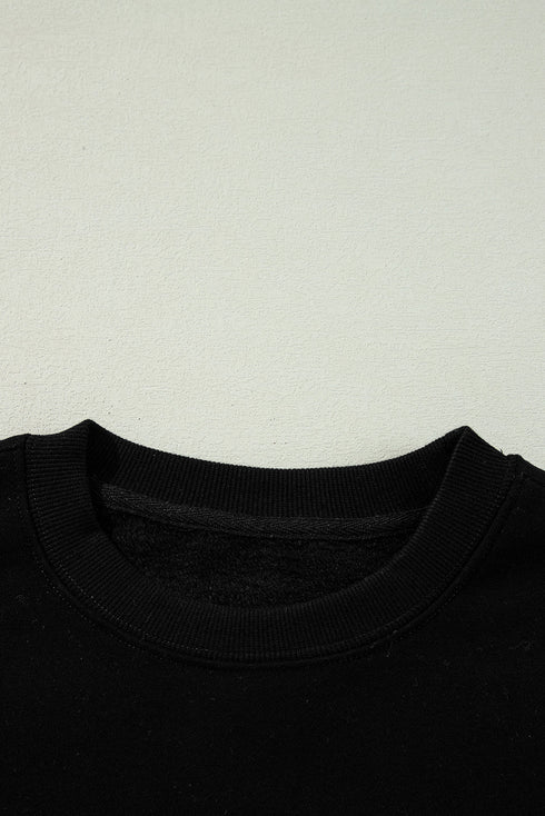 Shimmering Ghost Graphic Relaxed Fit Pullover Sweatshirt