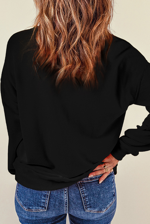 Shimmering Ghost Graphic Relaxed Fit Pullover Sweatshirt